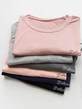 Loose Solid Color Comfortable Short-Sleeved Pajamas